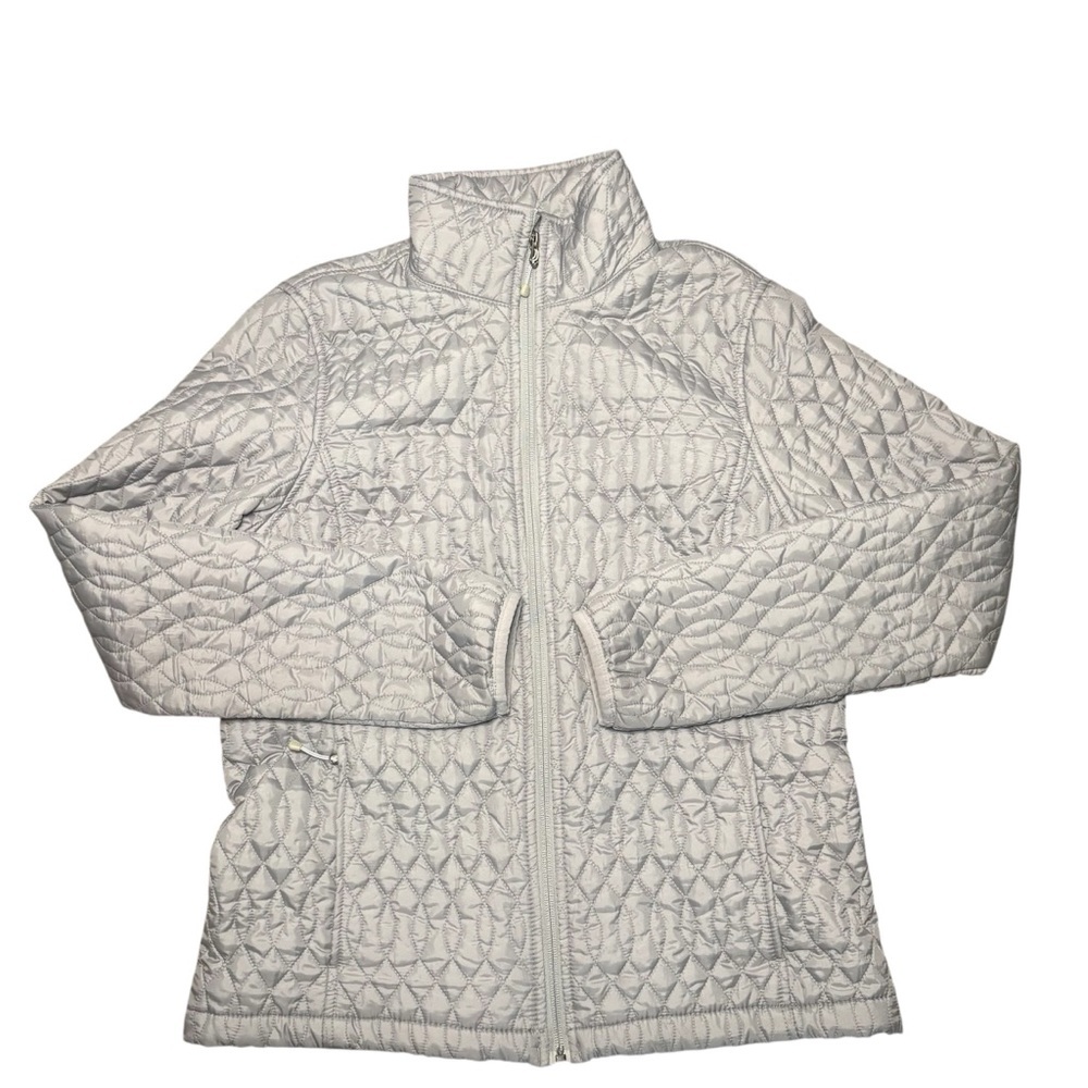 Lands' End Light Gray Quilted Jacket